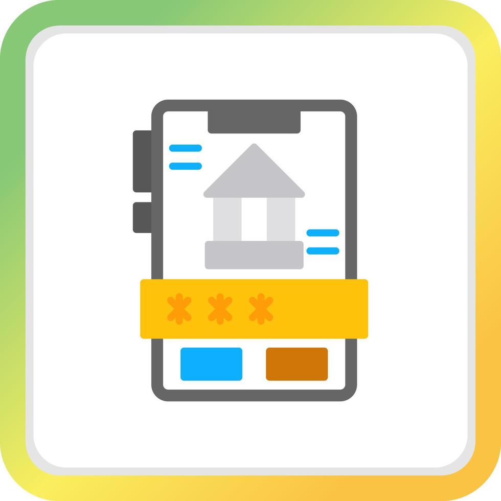 Online Banking Creative Icon Design vector