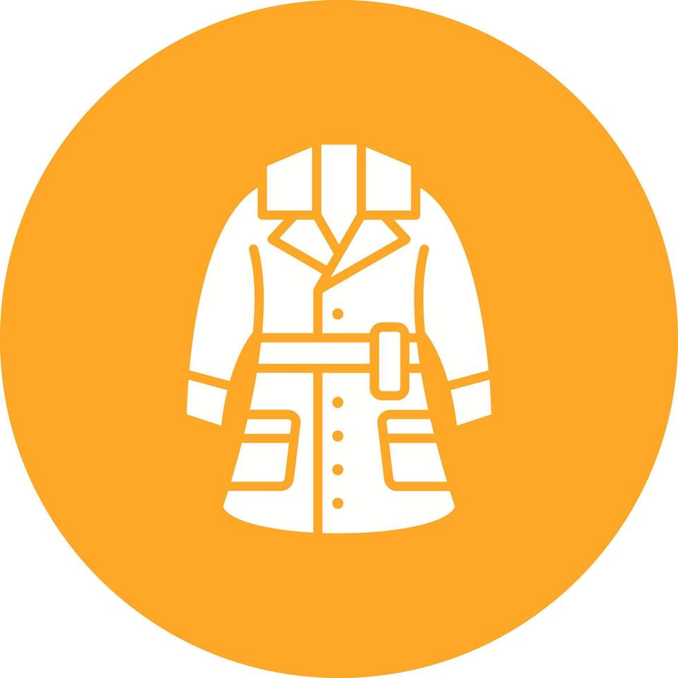 Coat Glyph Circle Icon vector