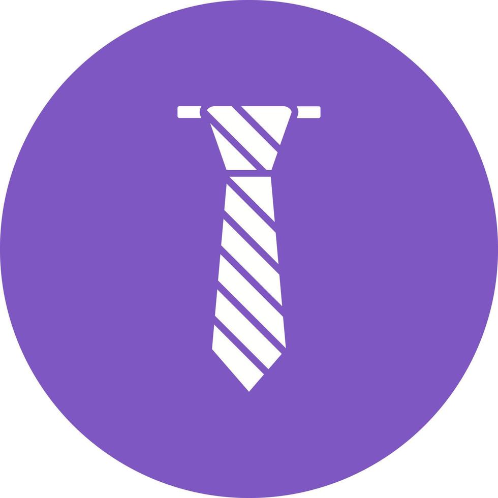 Tie Glyph Circle Icon vector