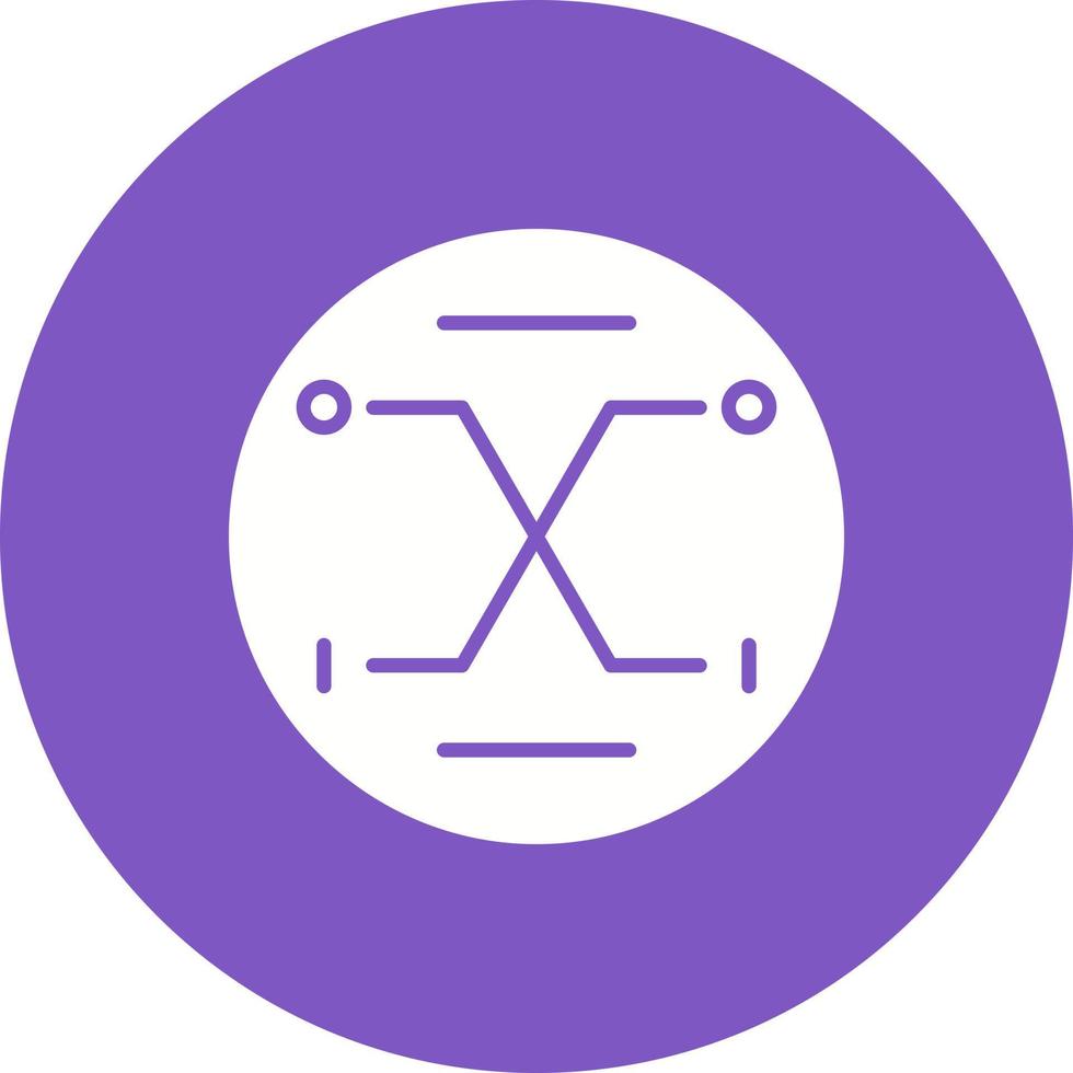 Fuzzy Logic Glyph Circle Icon vector