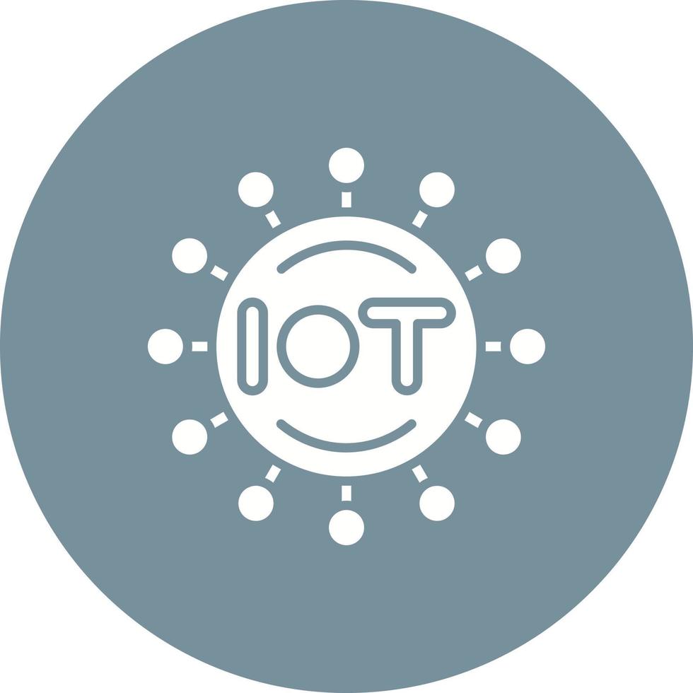Internet of Things Glyph Circle Icon vector