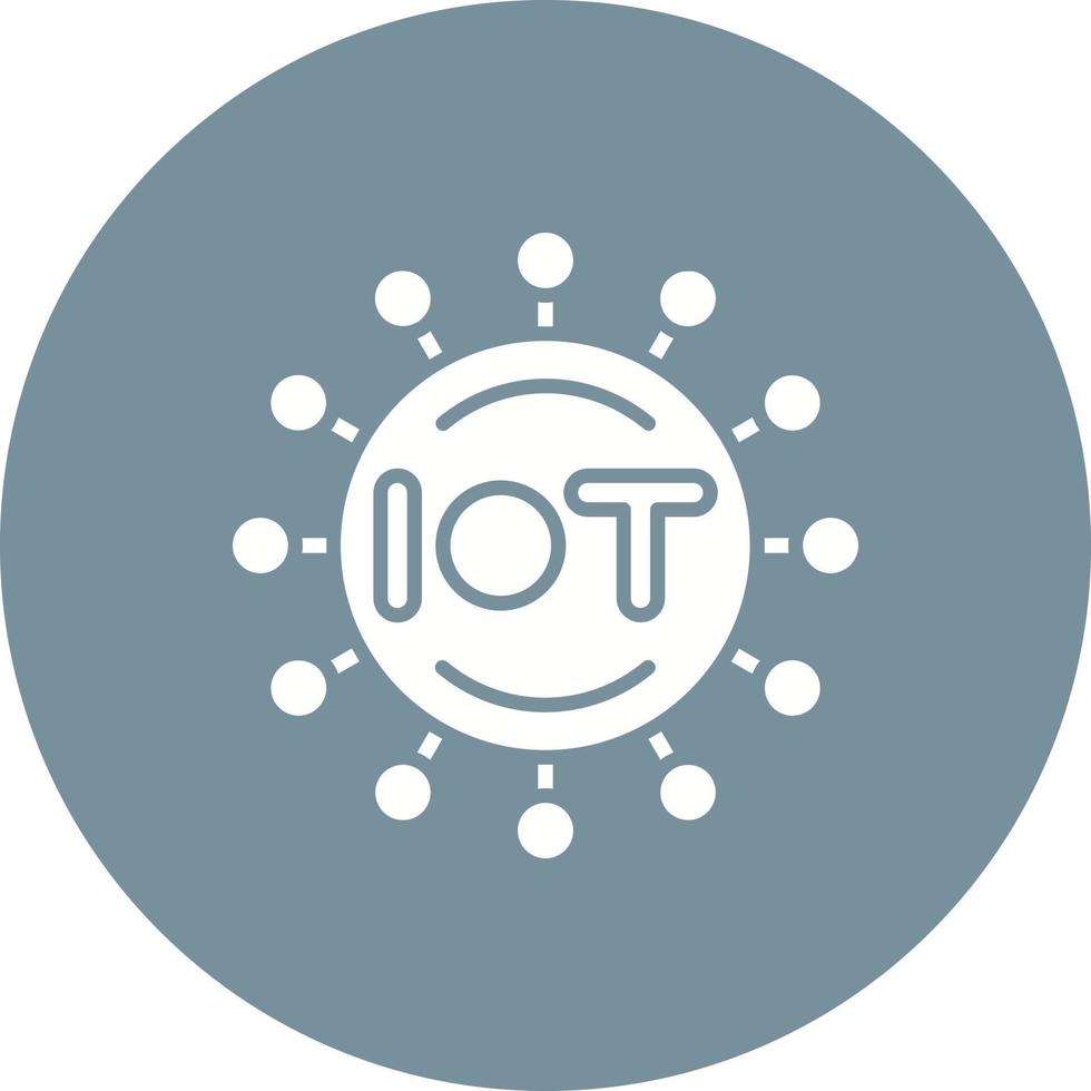 Internet of Things Glyph Circle Icon vector