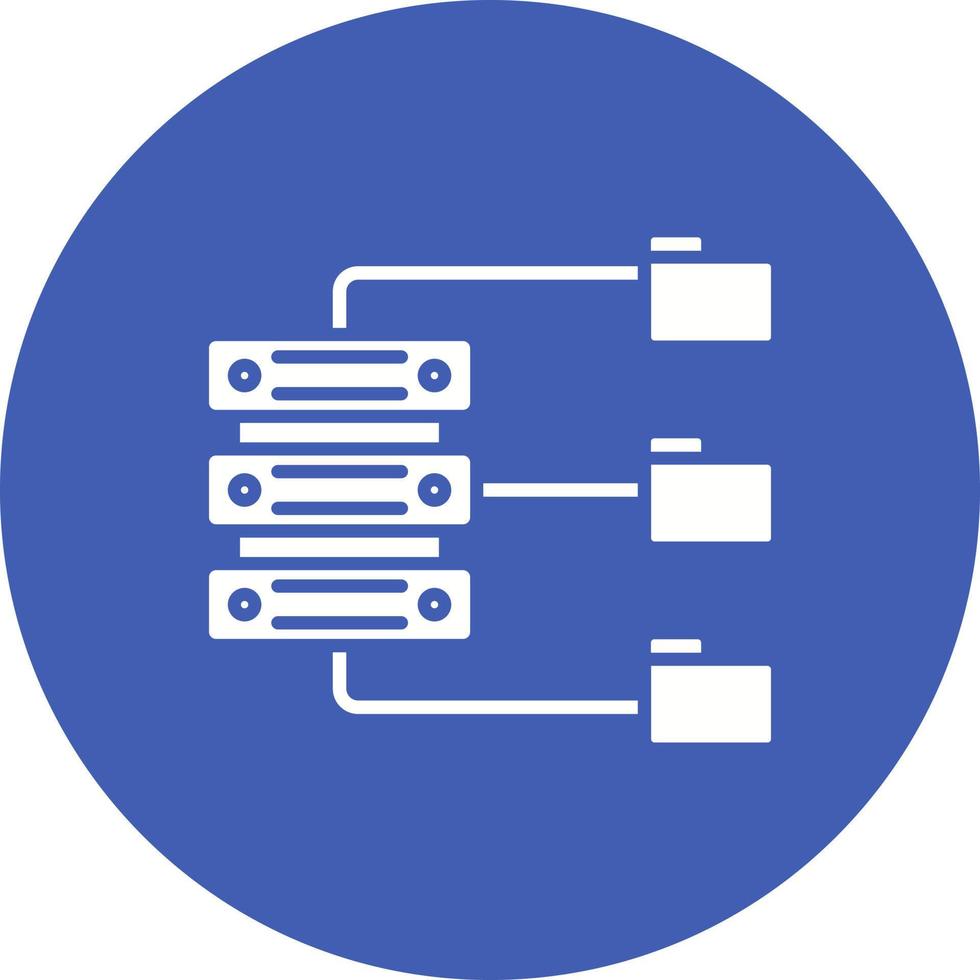 Data Source Glyph Circle Icon vector