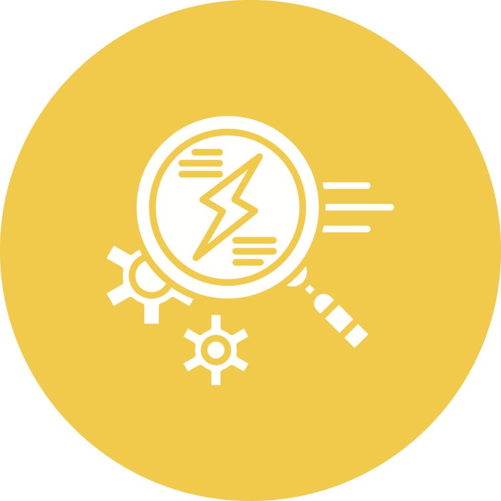 Statistical Power Glyph Circle Icon vector