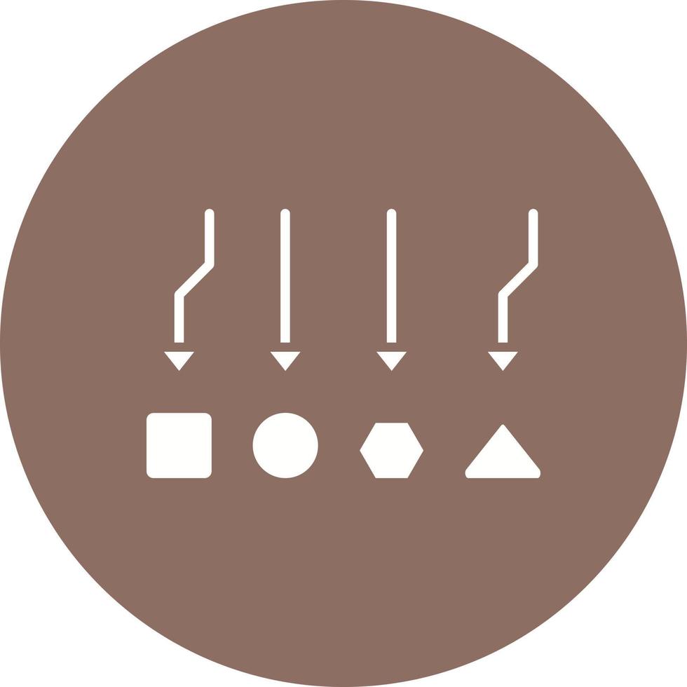 Unstructured Data Glyph Circle Icon vector