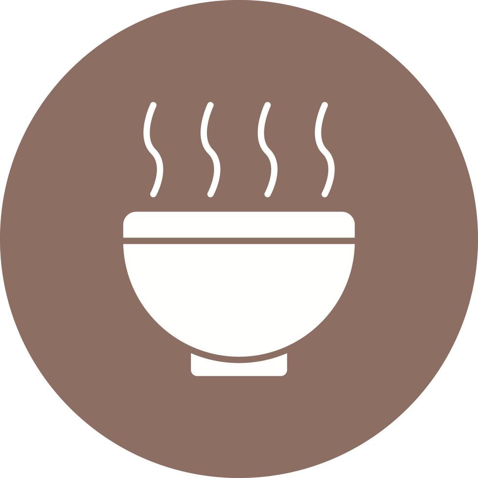 Soup Glyph Circle Icon vector