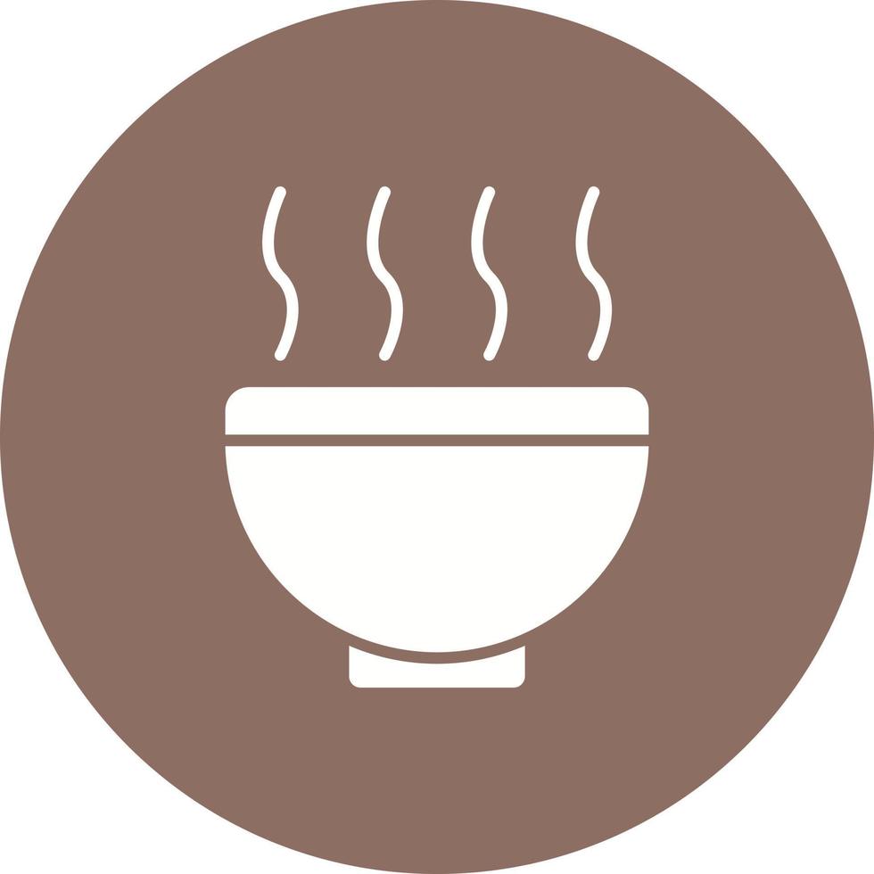 Soup Glyph Circle Icon vector