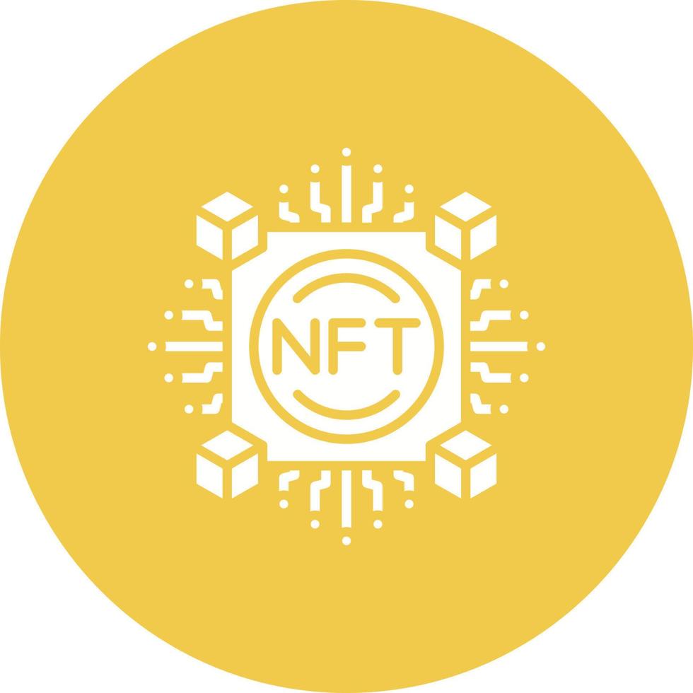 NFT Glyph Circle Icon vector