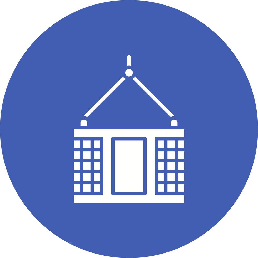 Crab Net Glyph Circle Icon vector
