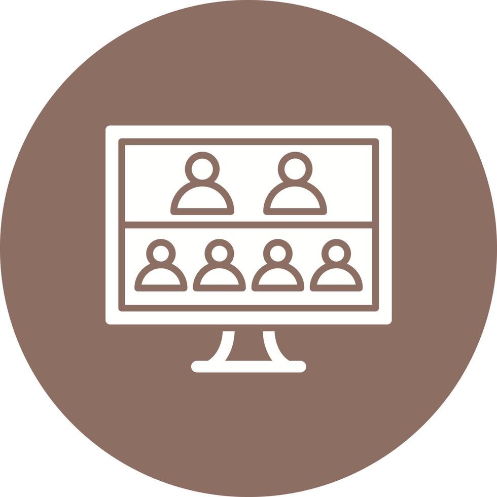 Webinar Glyph Circle Icon vector