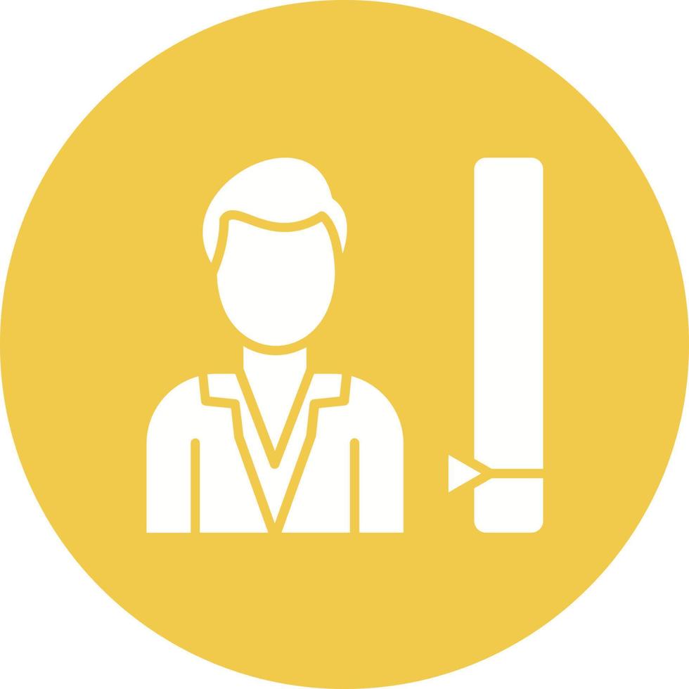 Disengaged Participant Glyph Circle Icon vector
