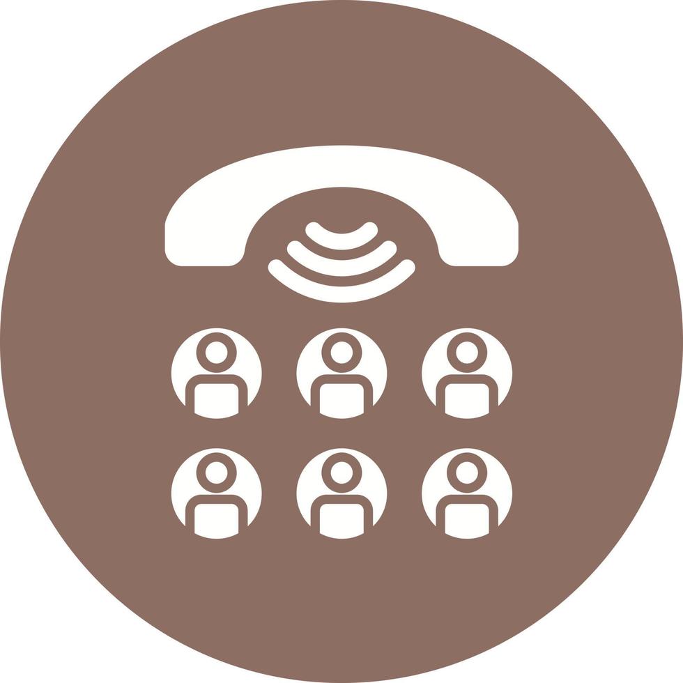 Conference Glyph Circle Icon vector