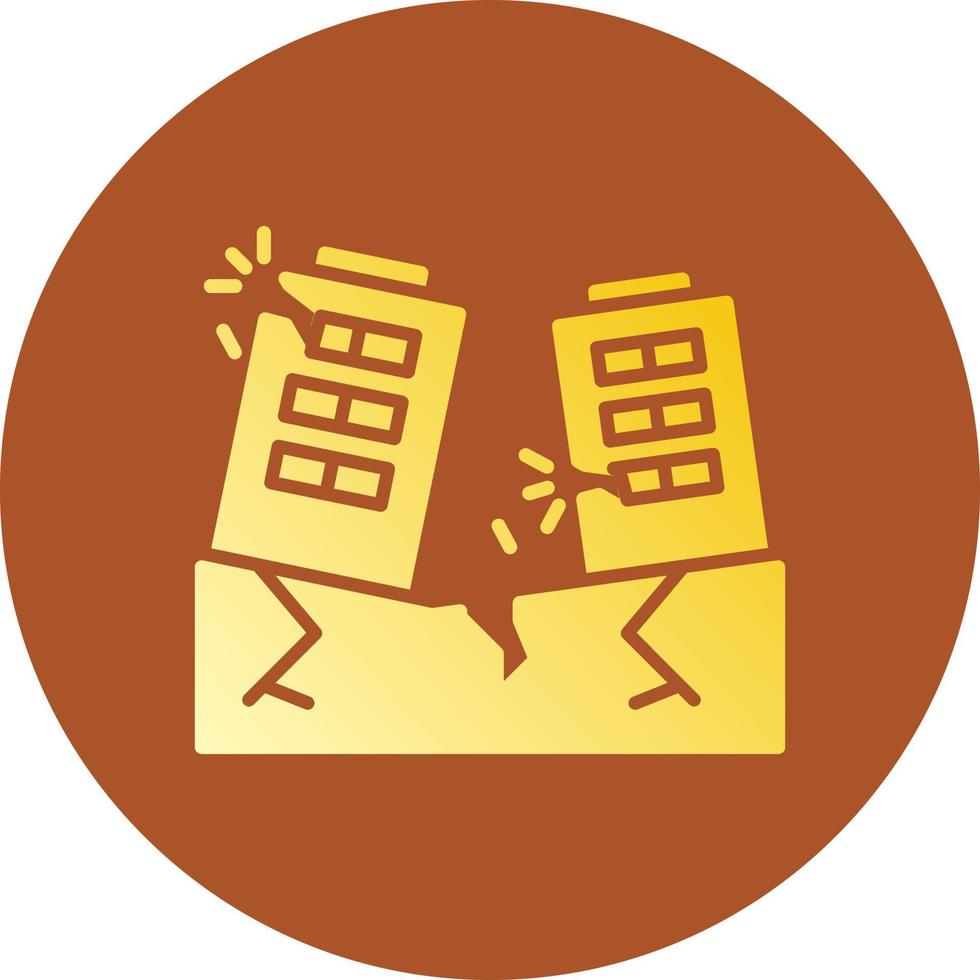 Earthquake Creative Icon Design vector
