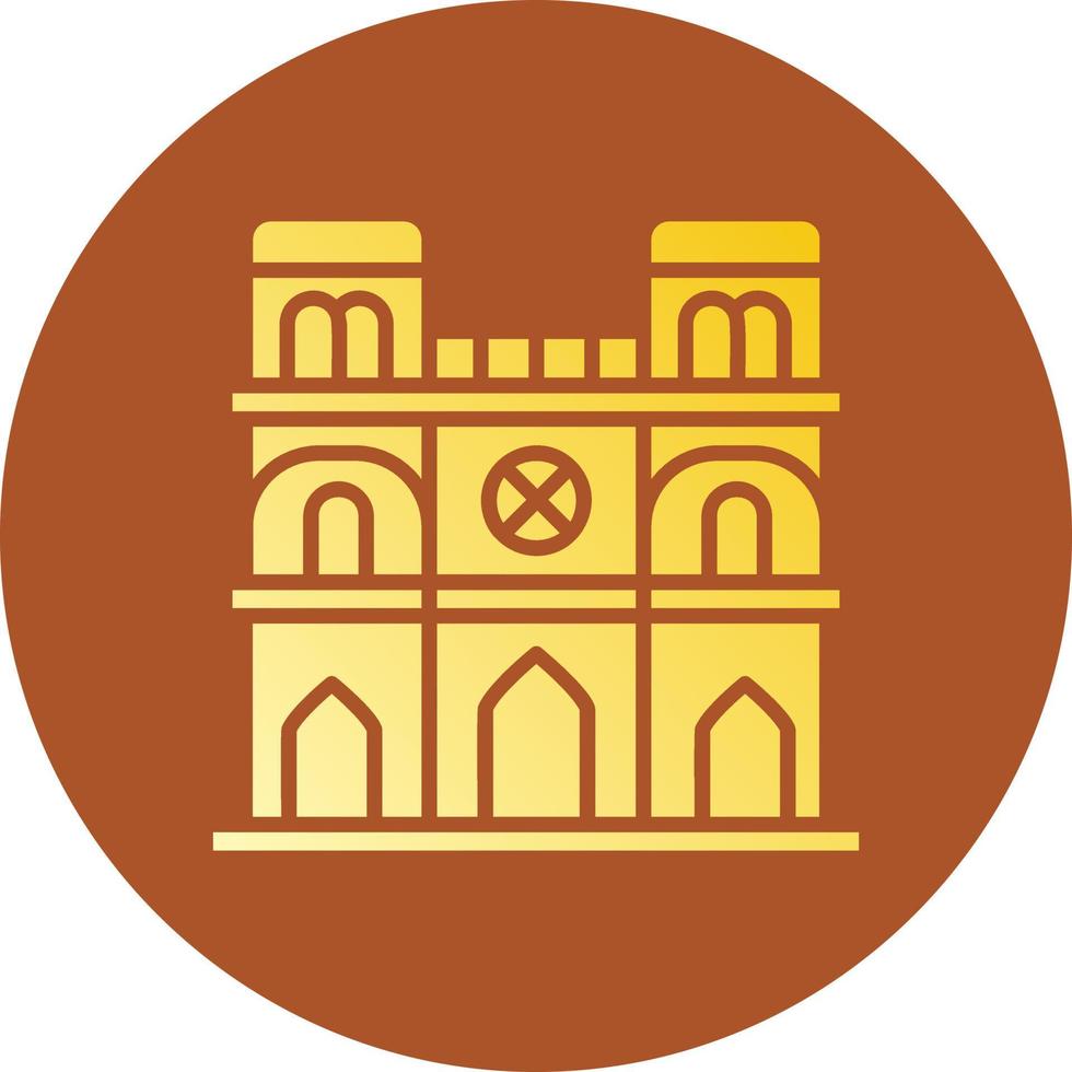 Notre Dame Creative Icon Design vector