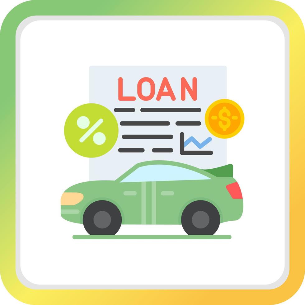 Car Loan Creative Icon Design vector