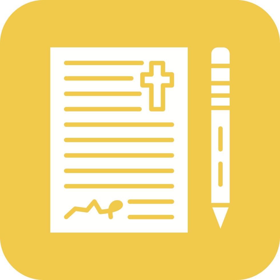 Testament Glyph Round Corner Background Icon vector