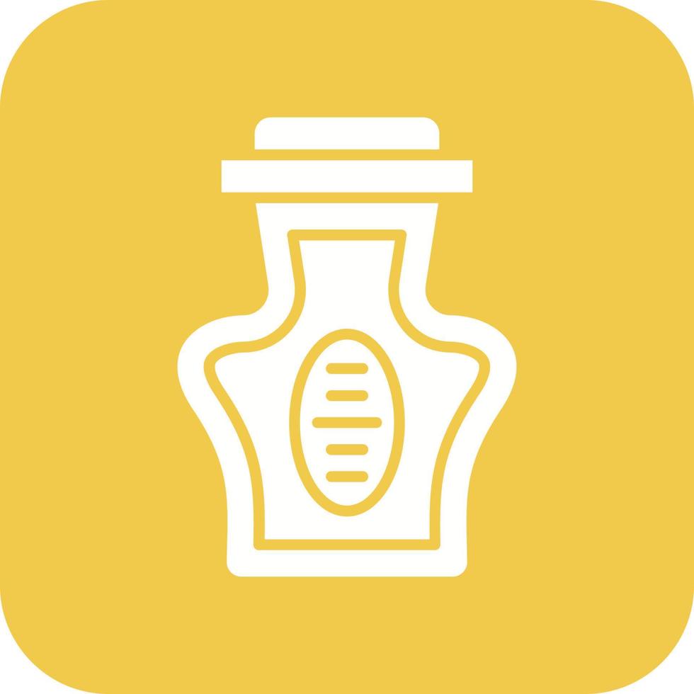 Ashes Glyph Round Corner Background Icon vector
