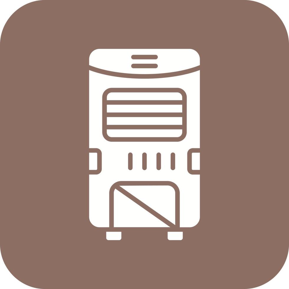 Dehumidifier Glyph Round Corner Background Icon vector