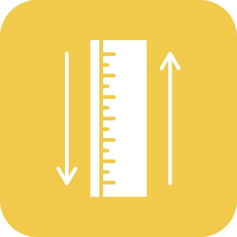 Ruler Glyph Round Corner Background Icon vector