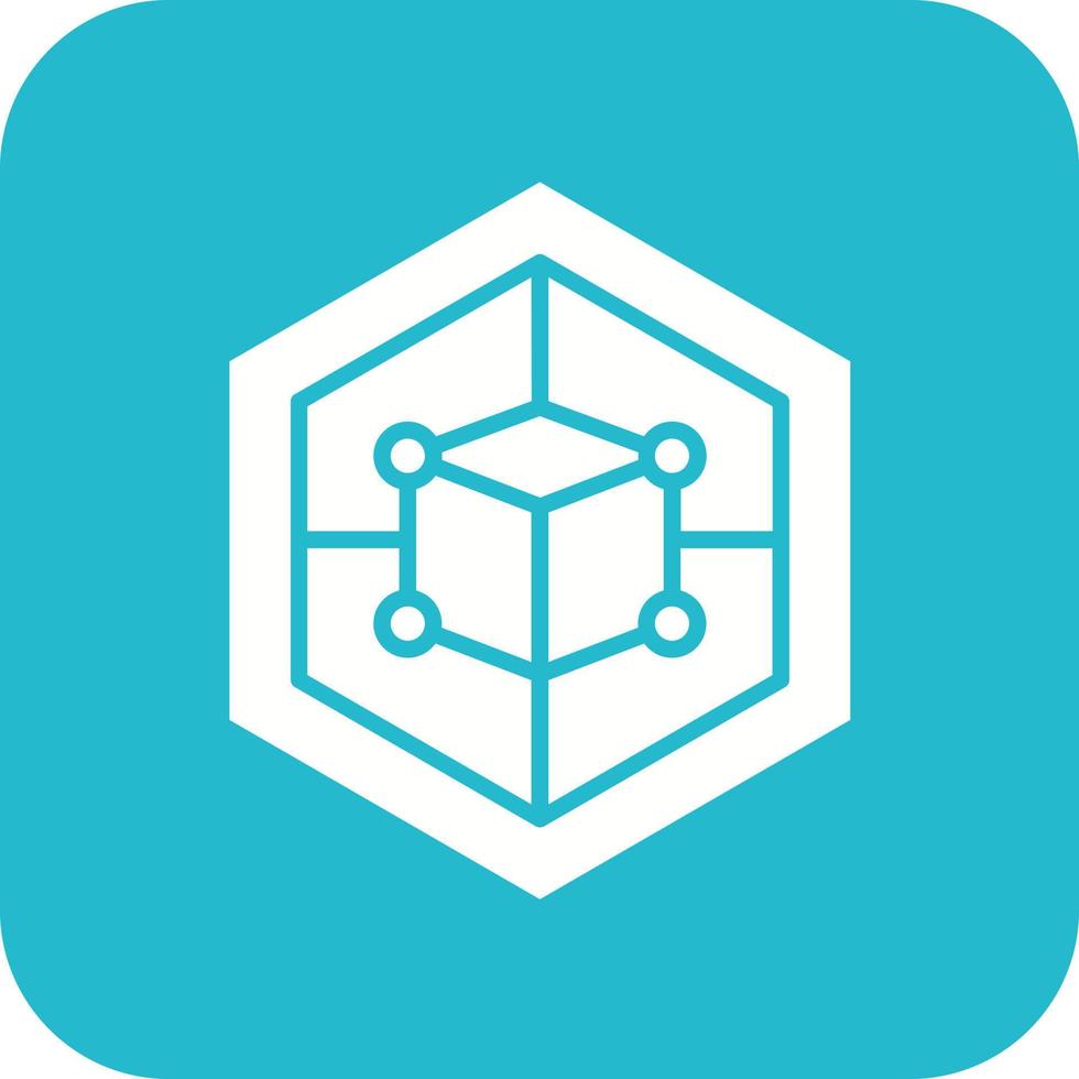 Olap Glyph Round Corner Background Icon vector