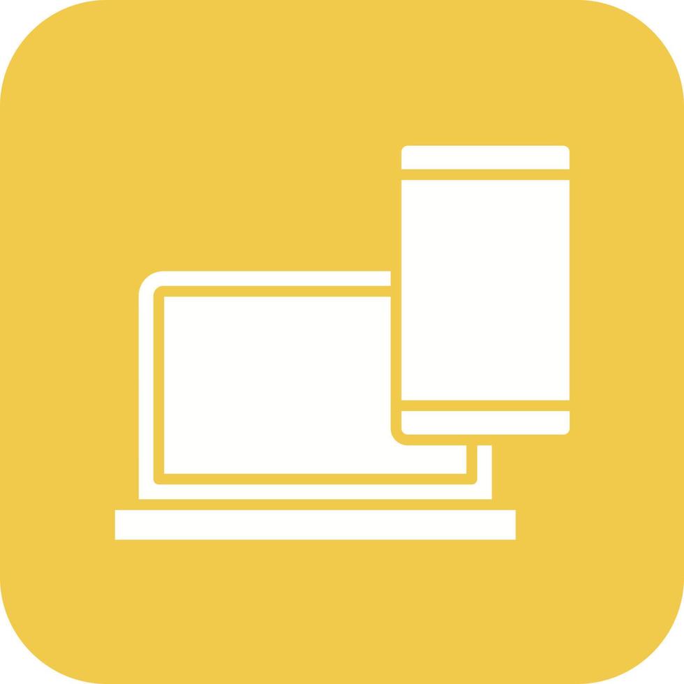 Devices Glyph Round Corner Background Icon vector