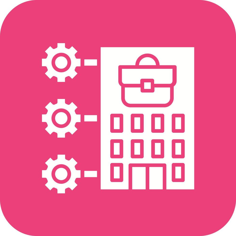 Business Ethics Glyph Round Corner Background Icon vector