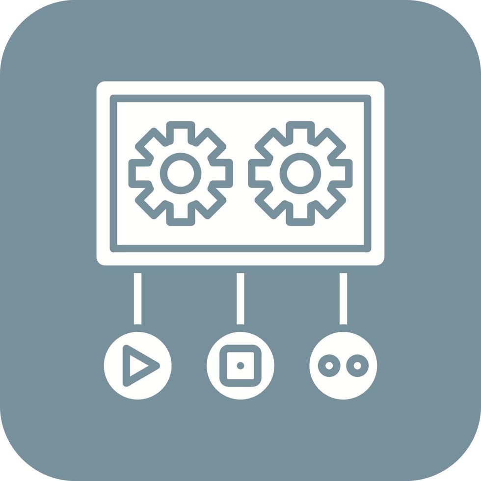 Social Hub Glyph Round Corner Background Icon vector