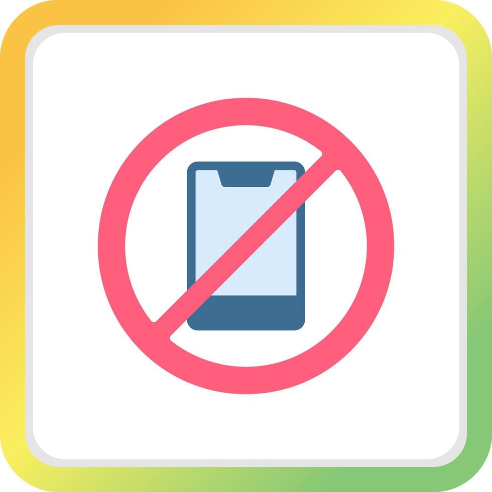 No Phone Creative Icon Design vector