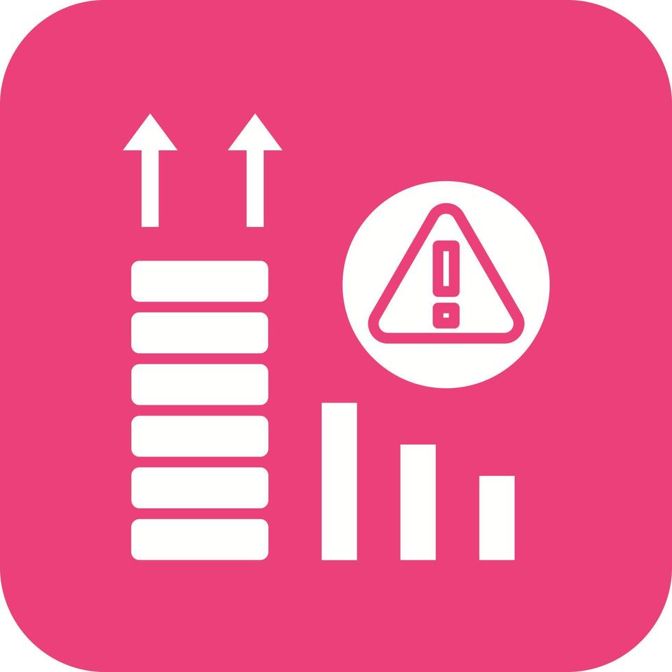 Risk Investment Glyph Round Corner Background Icon vector