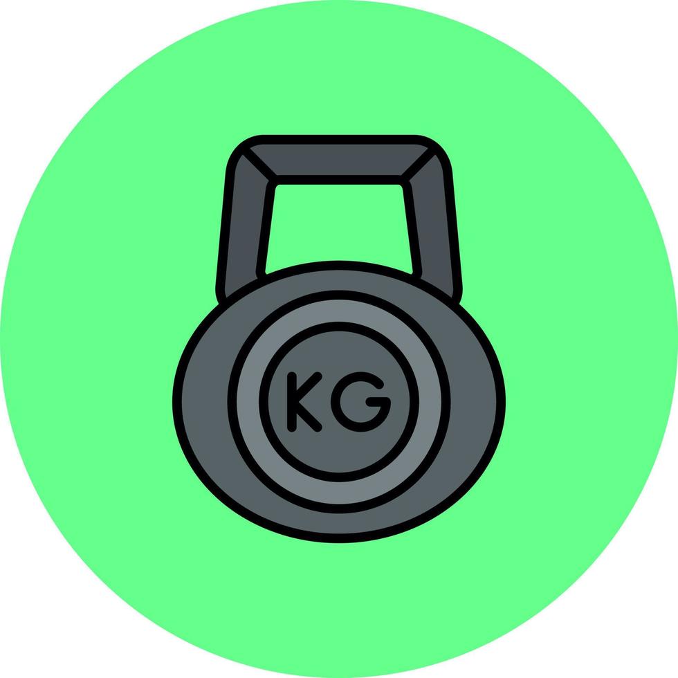 Kettlebell Creative Icon Design vector