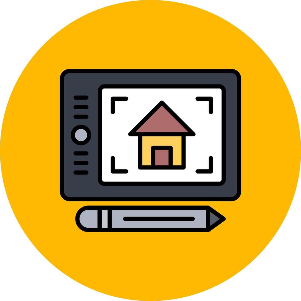 Digital Drawing Creative Icon Design vector