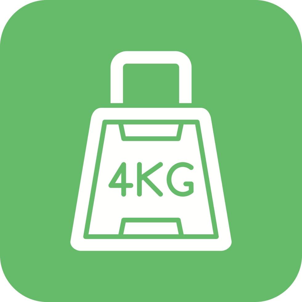Weight Glyph Round Corner Background Icon vector