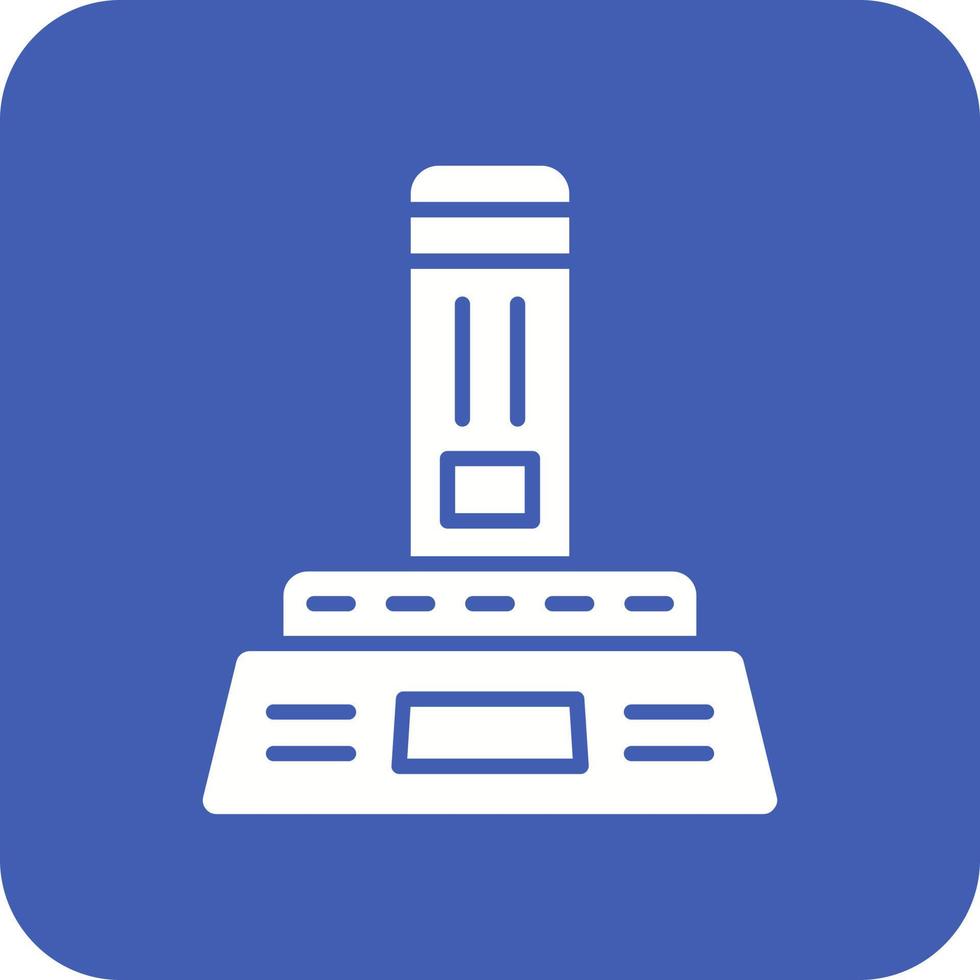 Virtual Joystick Glyph Round Corner Background Icon vector
