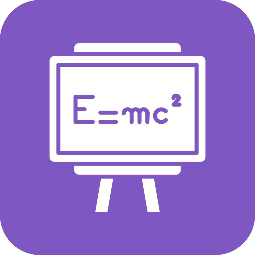 Relativity Glyph Round Corner Background Icon vector