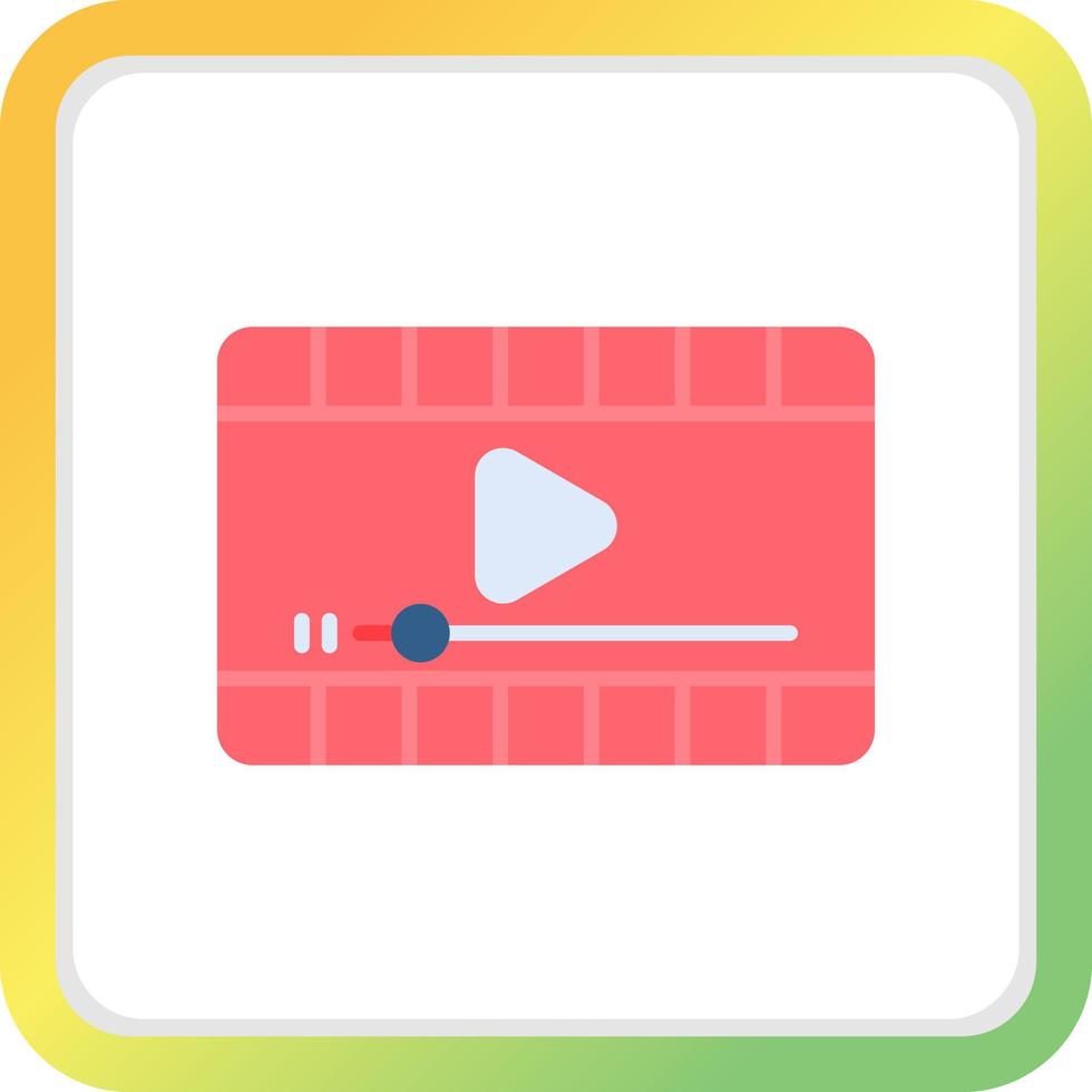 Video Player Creative Icon Design vector