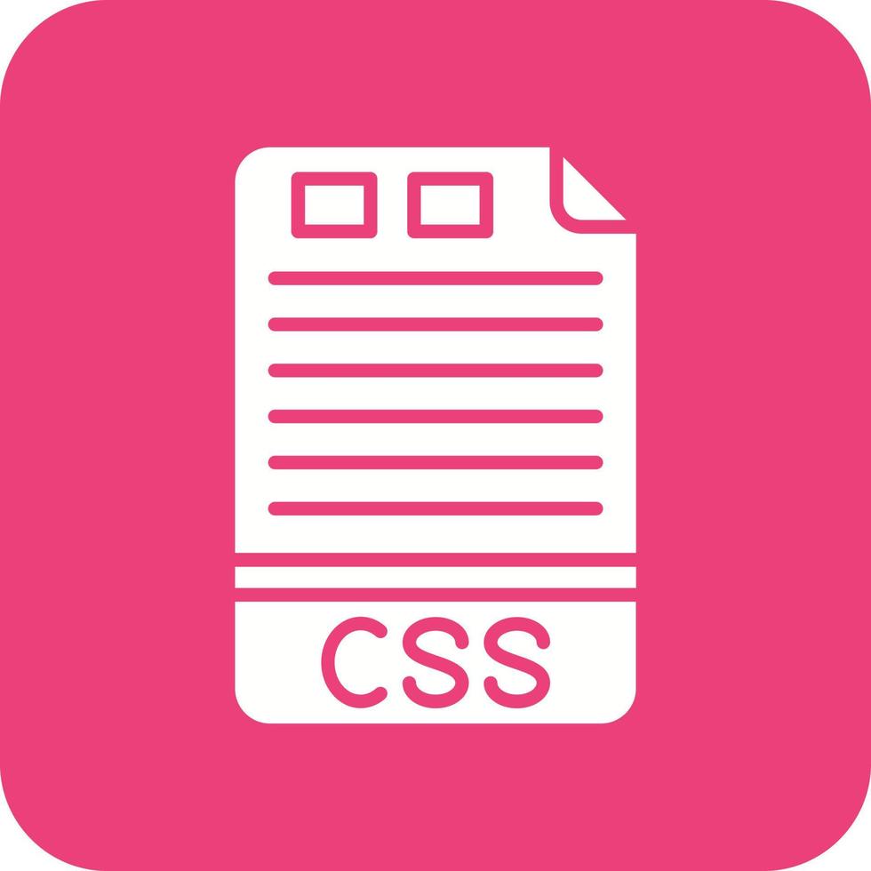 CSS Glyph Round Corner Background Icon vector