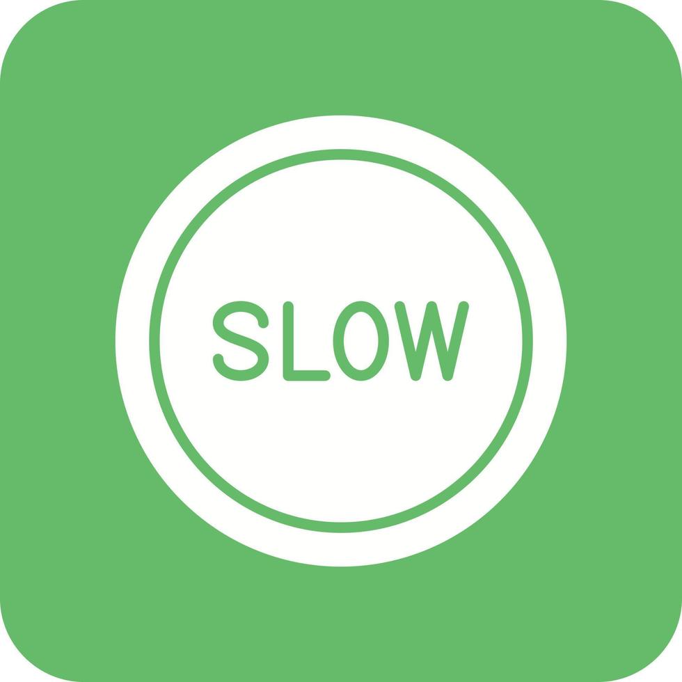 Slow Glyph Round Corner Background Icon vector