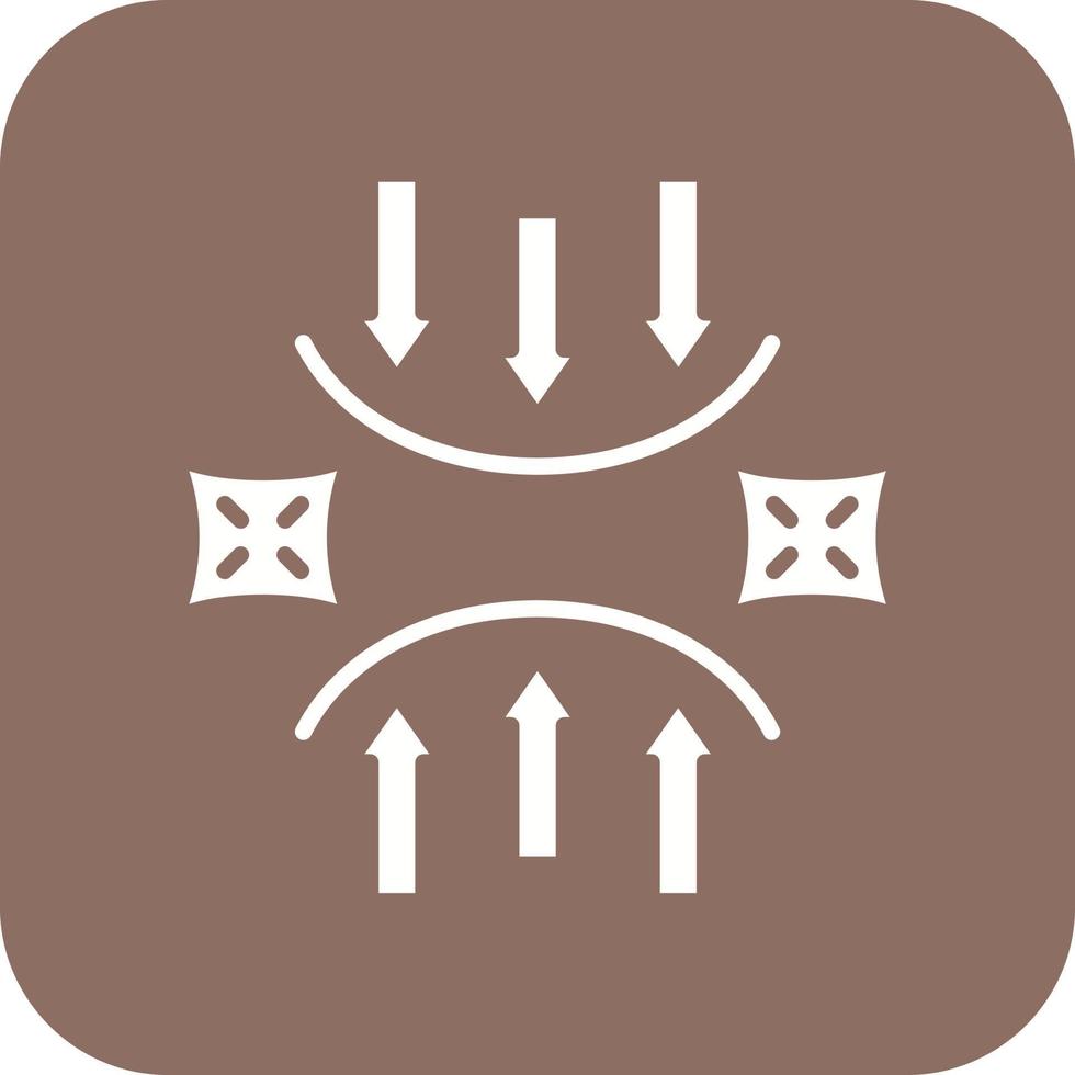 Elasticity Glyph Round Corner Background Icon vector