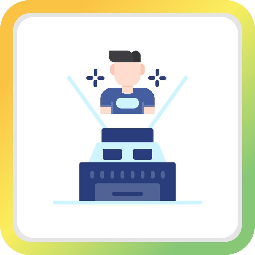 Hologram Creative Icon Design vector