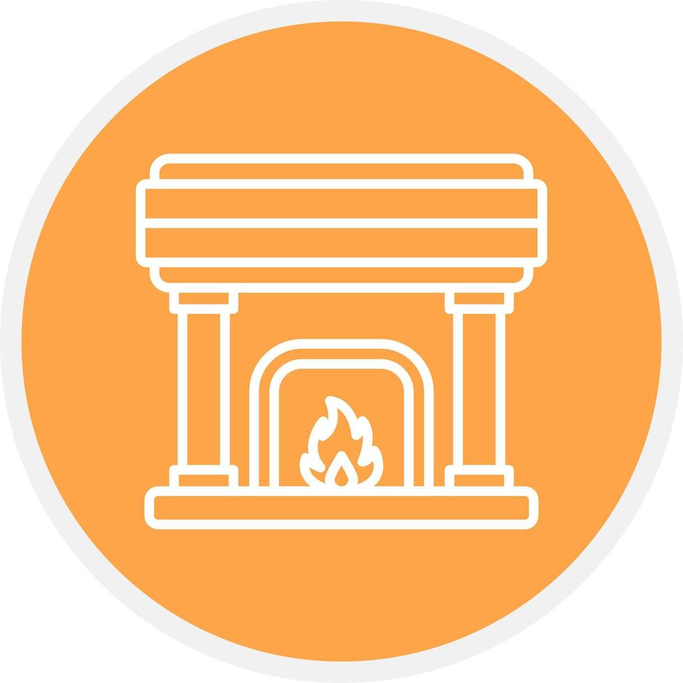 Fireplace Creative Icon Design vector