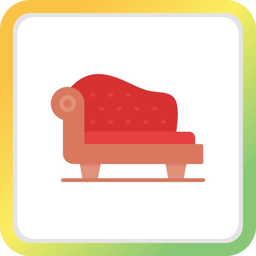 Chaise Longue Creative Icon Design vector