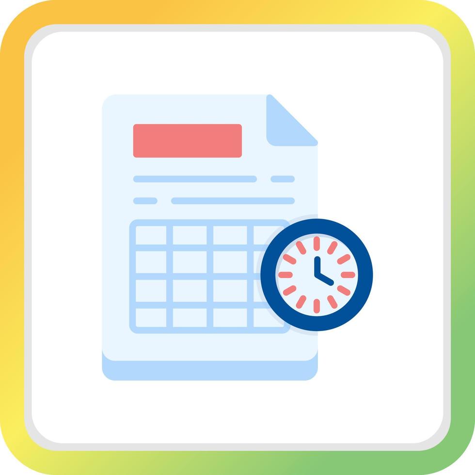 Schedule Creative Icon Design vector