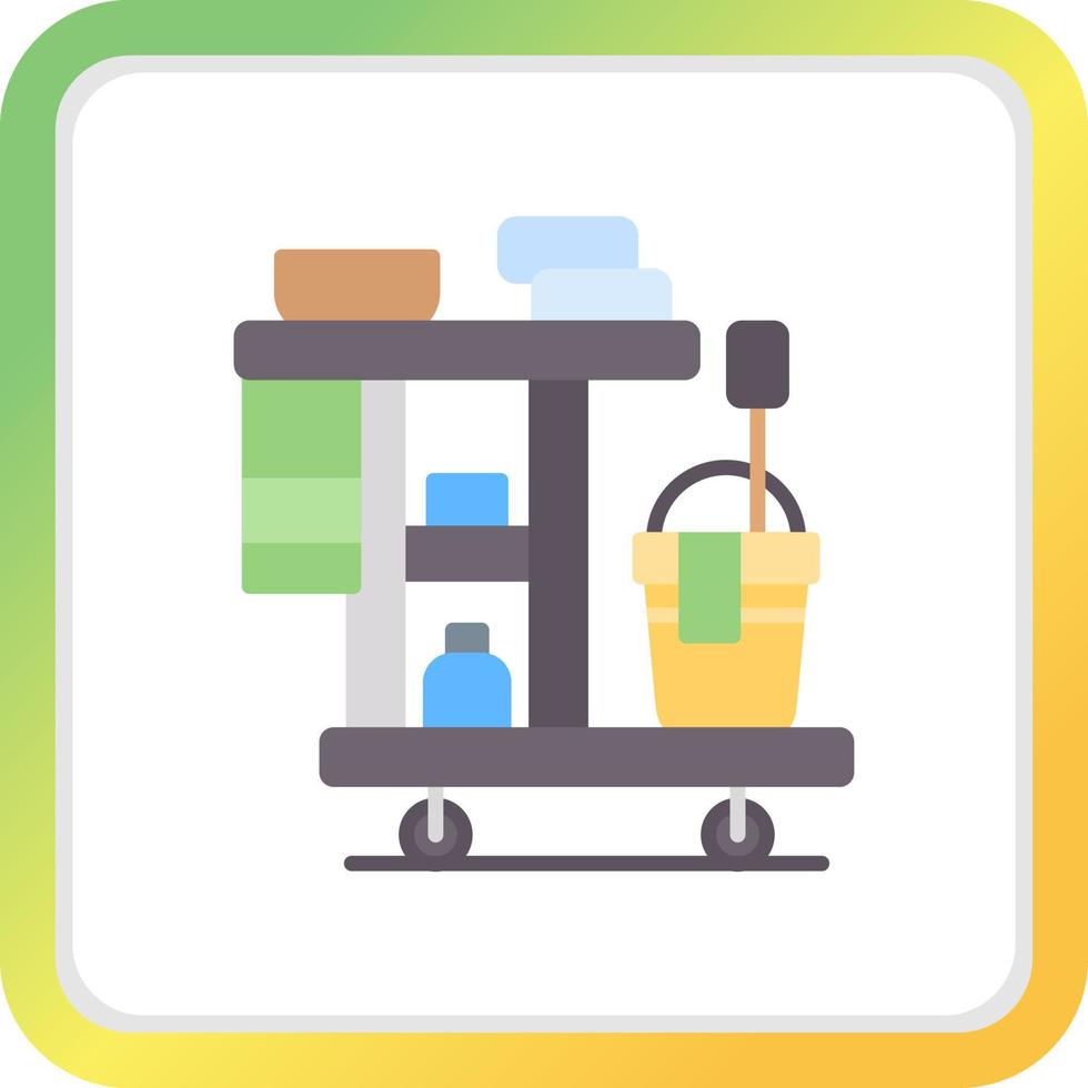 Cleaning Cart Creative Icon Design vector