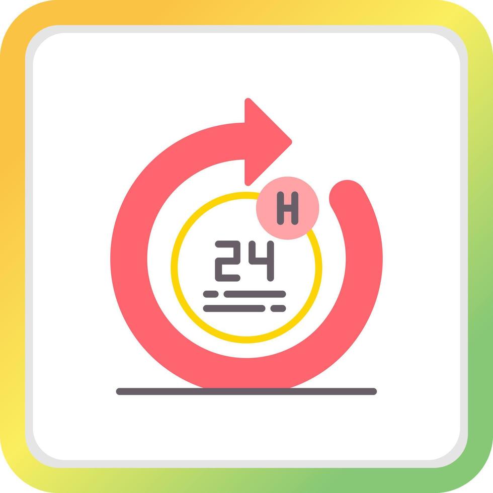 24 Hour Creative Icon Design vector