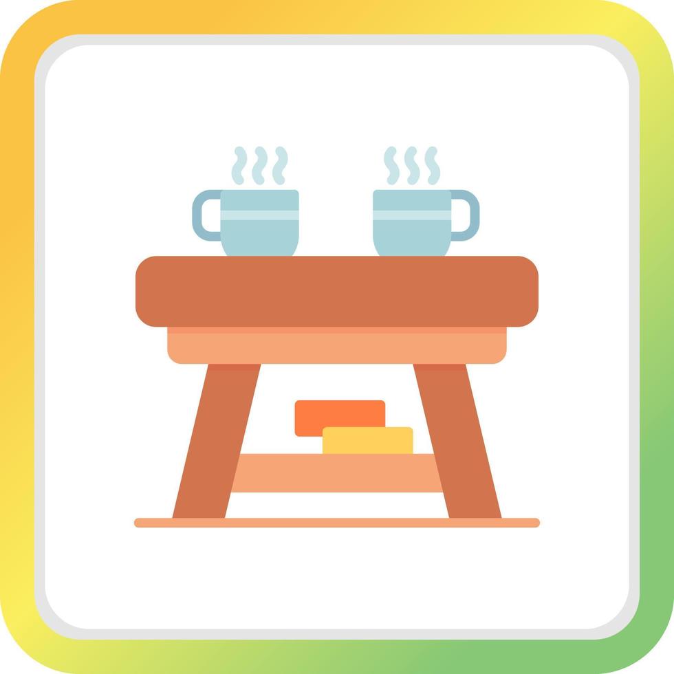 diseño de icono creativo de mesa de café vector