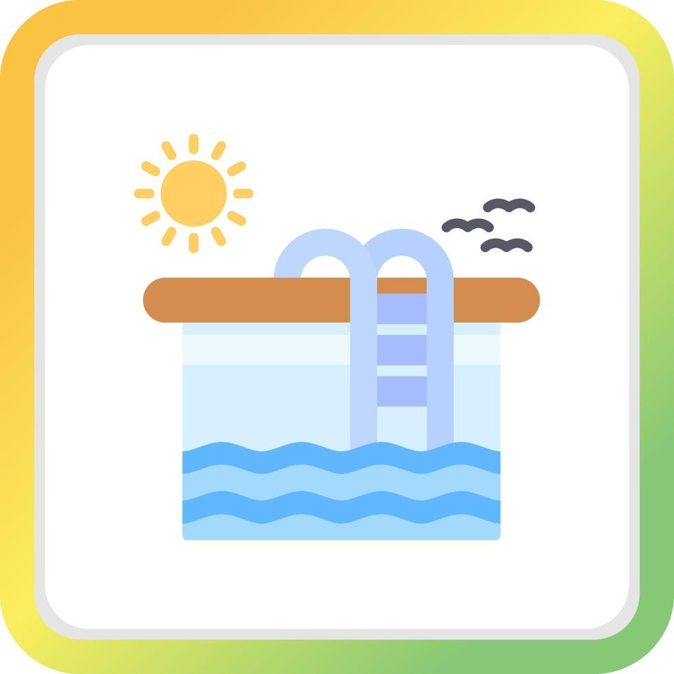 Swimming Pool Creative Icon Design vector