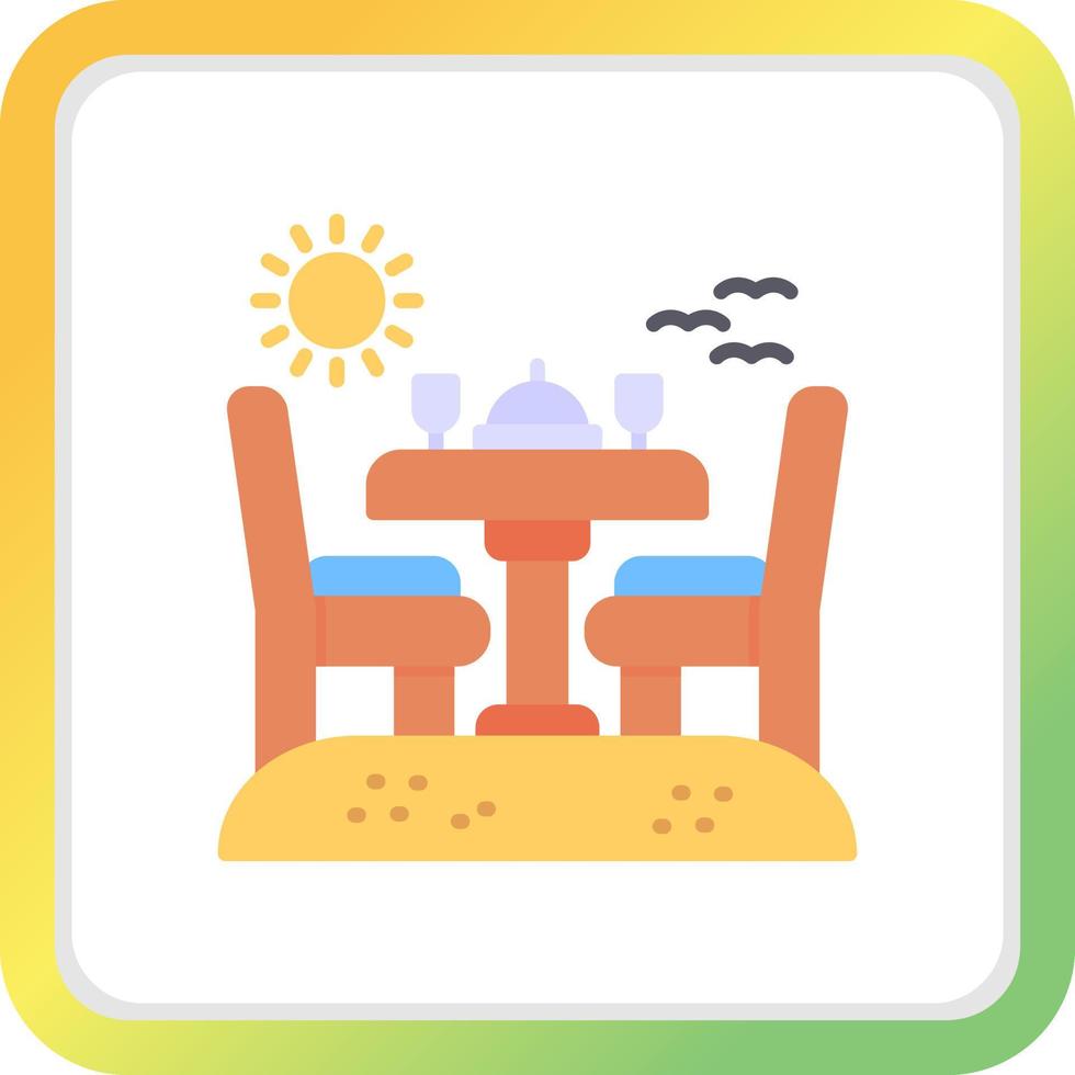 diseño de icono creativo de mesa de comedor vector