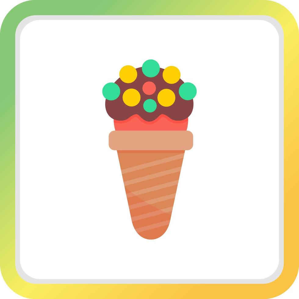 Ice Cream Cone Creative Icon Design vector