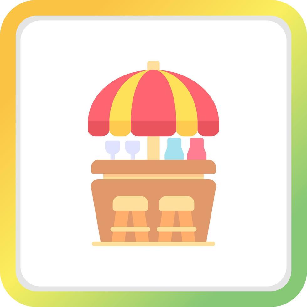 Beach Bar Creative Icon Design vector