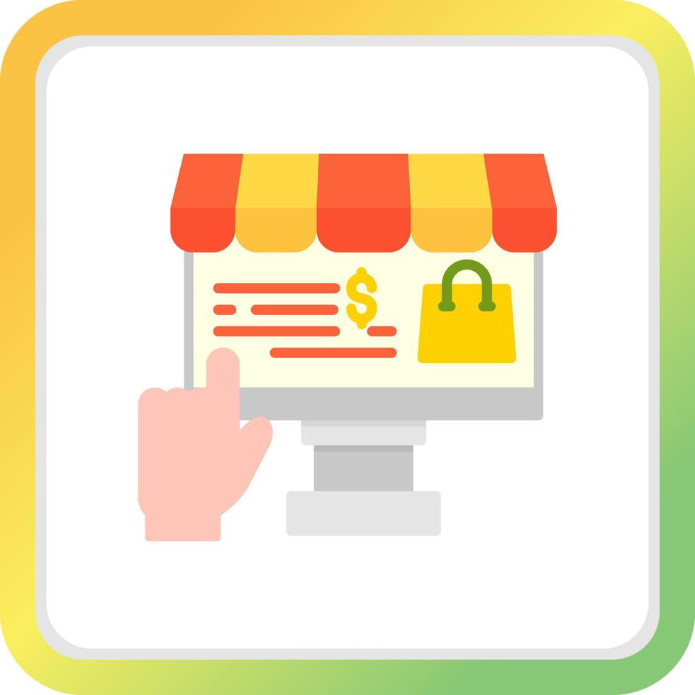 Online Shopping Creative Icon Design vector